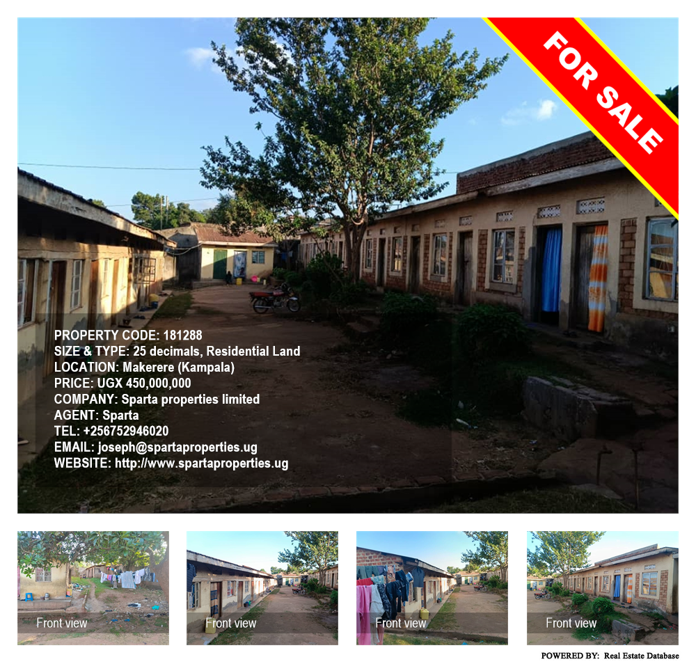 Residential Land  for sale in Makerere Kampala Uganda, code: 181288