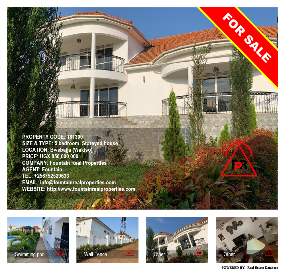 5 bedroom Storeyed house  for sale in Bwebajja Wakiso Uganda, code: 181300