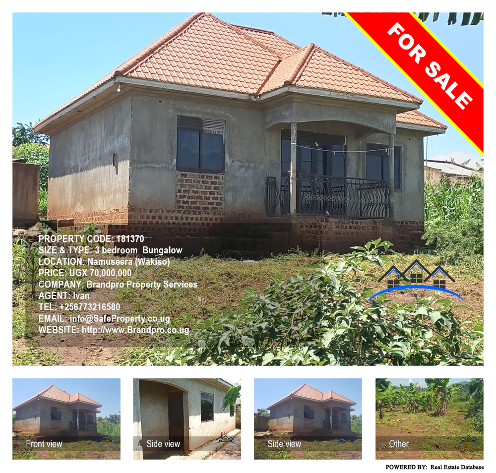 3 bedroom Bungalow  for sale in Namuseera Wakiso Uganda, code: 181370