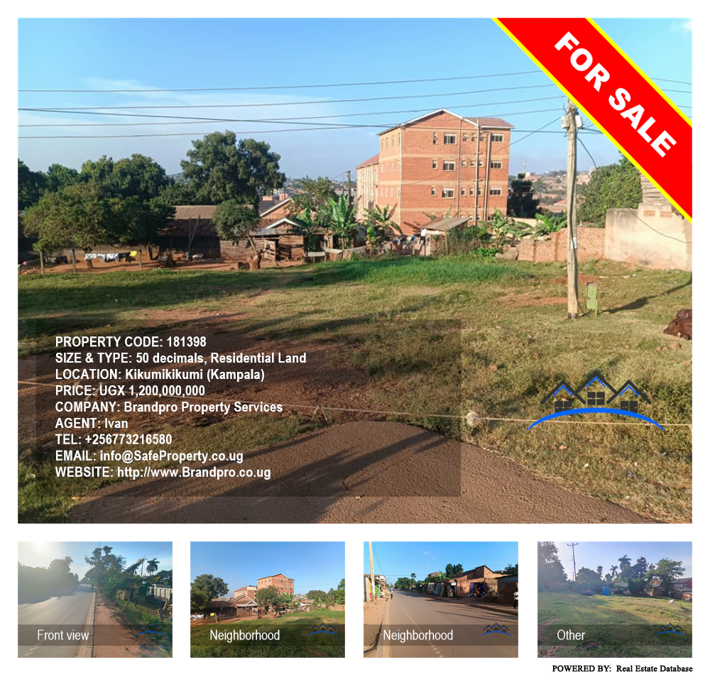 Residential Land  for sale in Kikumikikumi Kampala Uganda, code: 181398