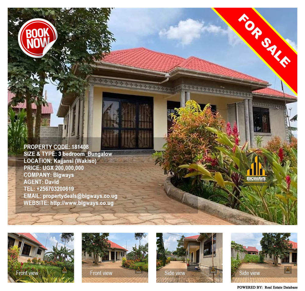 3 bedroom Bungalow  for sale in Kajjansi Wakiso Uganda, code: 181408