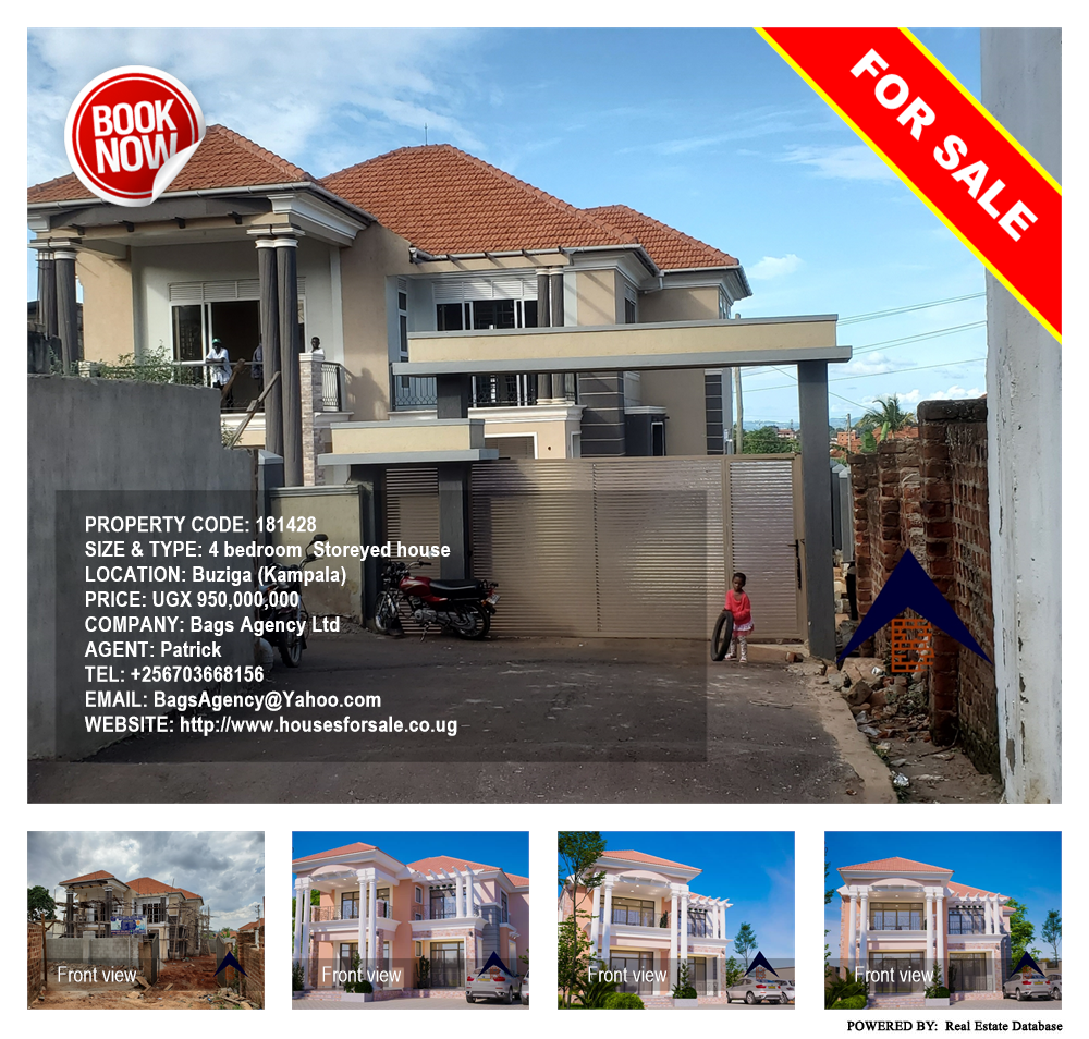 4 bedroom Storeyed house  for sale in Buziga Kampala Uganda, code: 181428