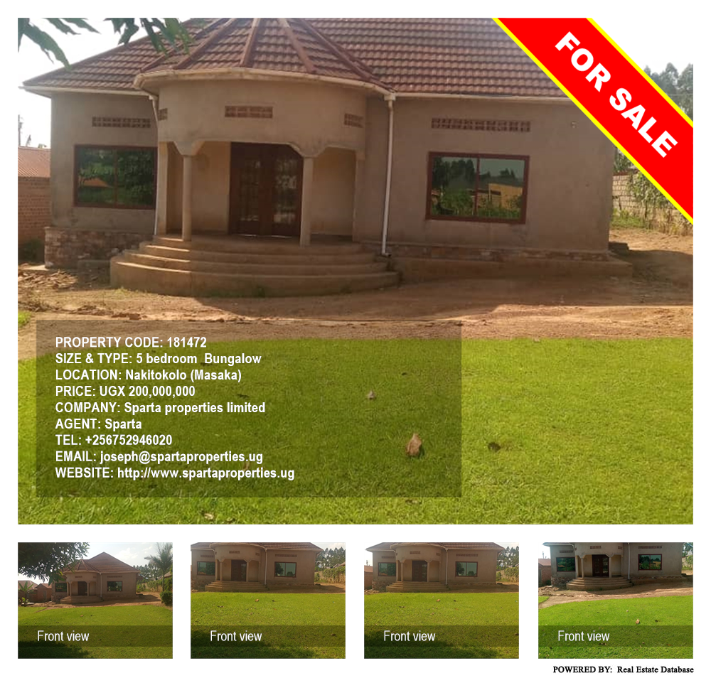 5 bedroom Bungalow  for sale in Nakitokolo Masaka Uganda, code: 181472