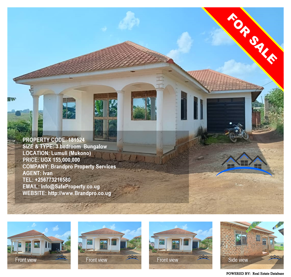 3 bedroom Bungalow  for sale in Lumuli Mukono Uganda, code: 181524