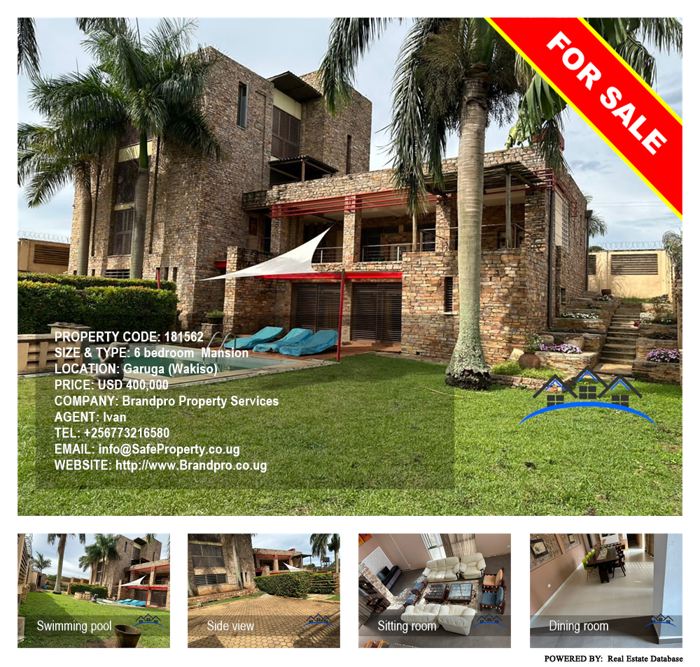 6 bedroom Mansion  for sale in Garuga Wakiso Uganda, code: 181562