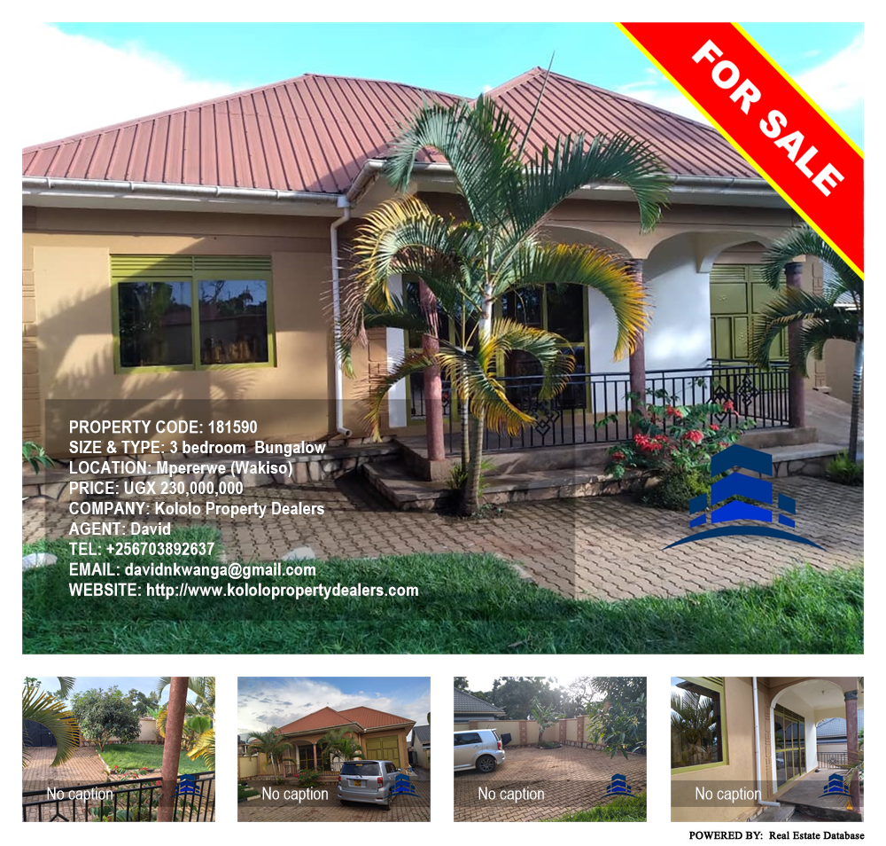 3 bedroom Bungalow  for sale in Mpererwe Wakiso Uganda, code: 181590