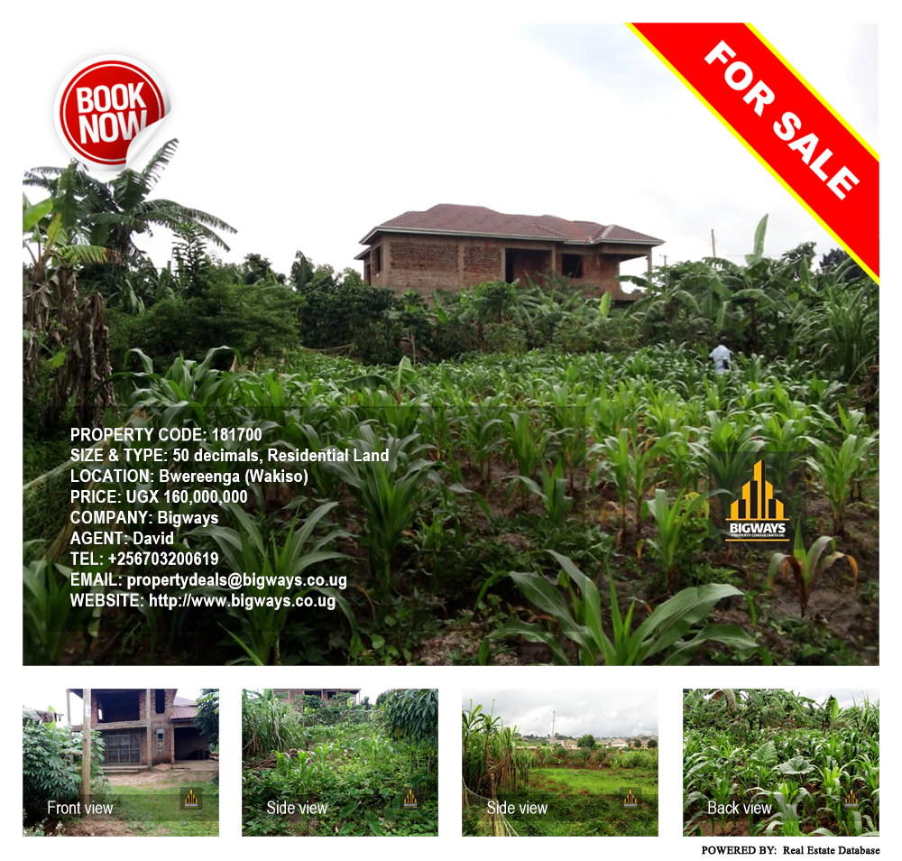 Residential Land  for sale in Bwelenga Wakiso Uganda, code: 181700