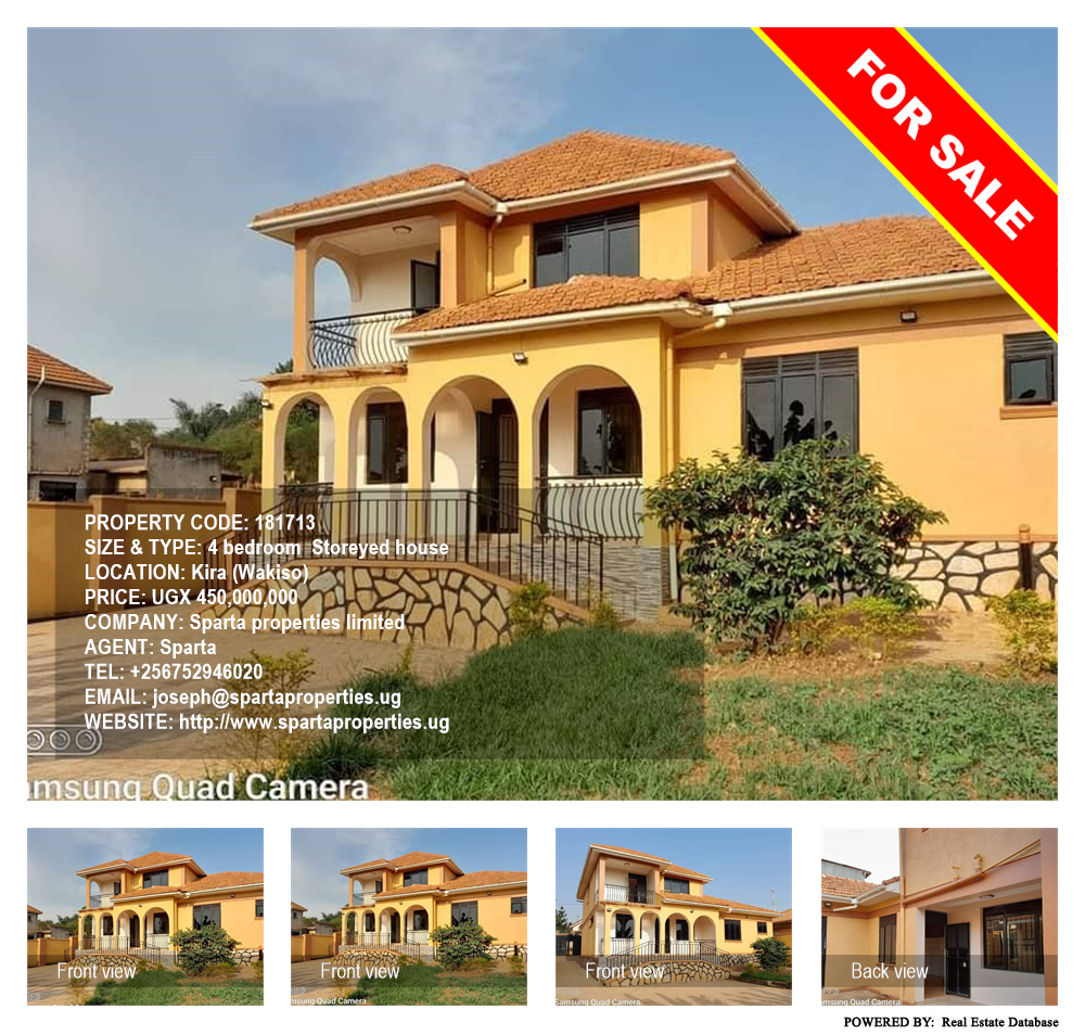 4 bedroom Storeyed house  for sale in Kira Wakiso Uganda, code: 181713