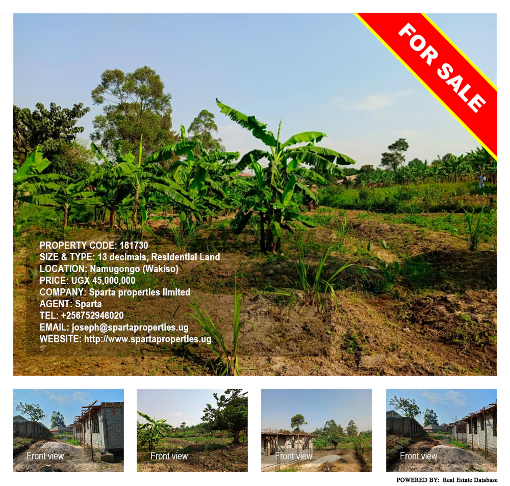 Residential Land  for sale in Namugongo Wakiso Uganda, code: 181730