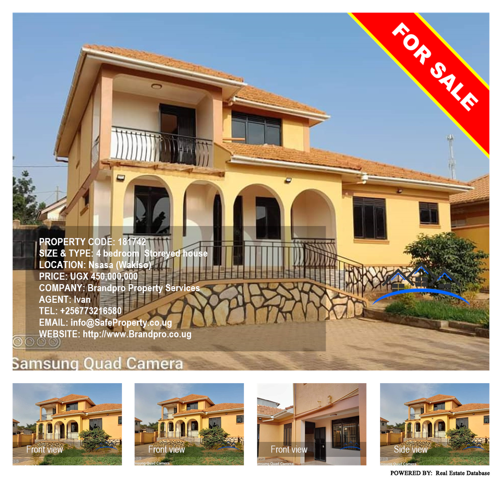 4 bedroom Storeyed house  for sale in Nsasa Wakiso Uganda, code: 181742