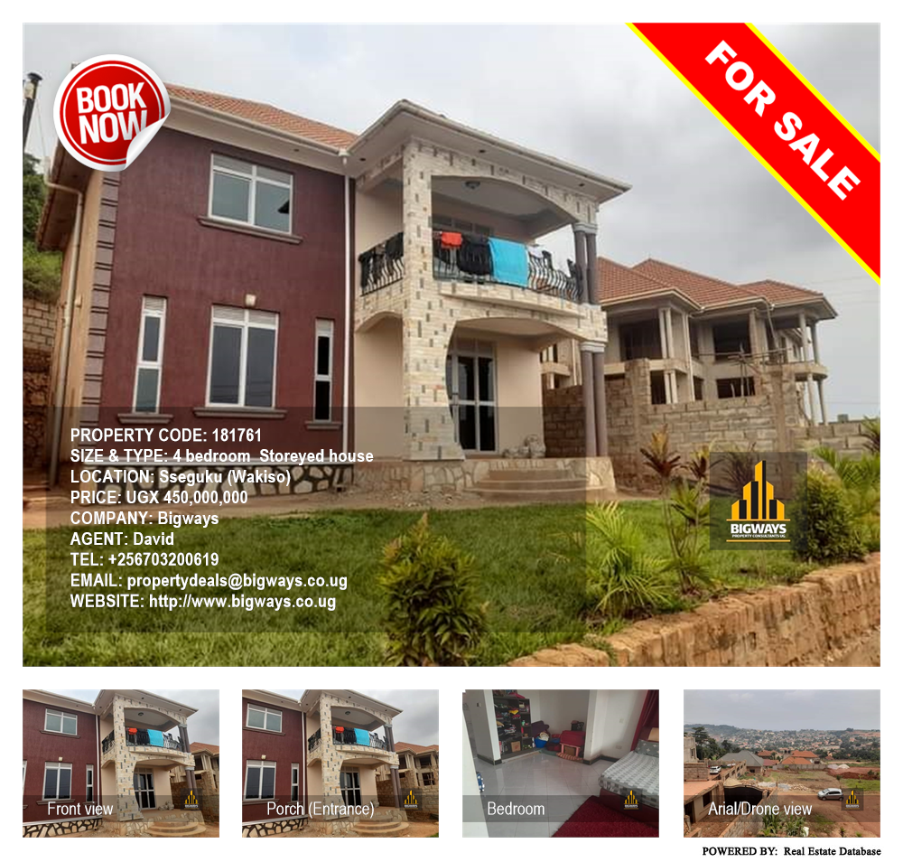 4 bedroom Storeyed house  for sale in Seguku Wakiso Uganda, code: 181761