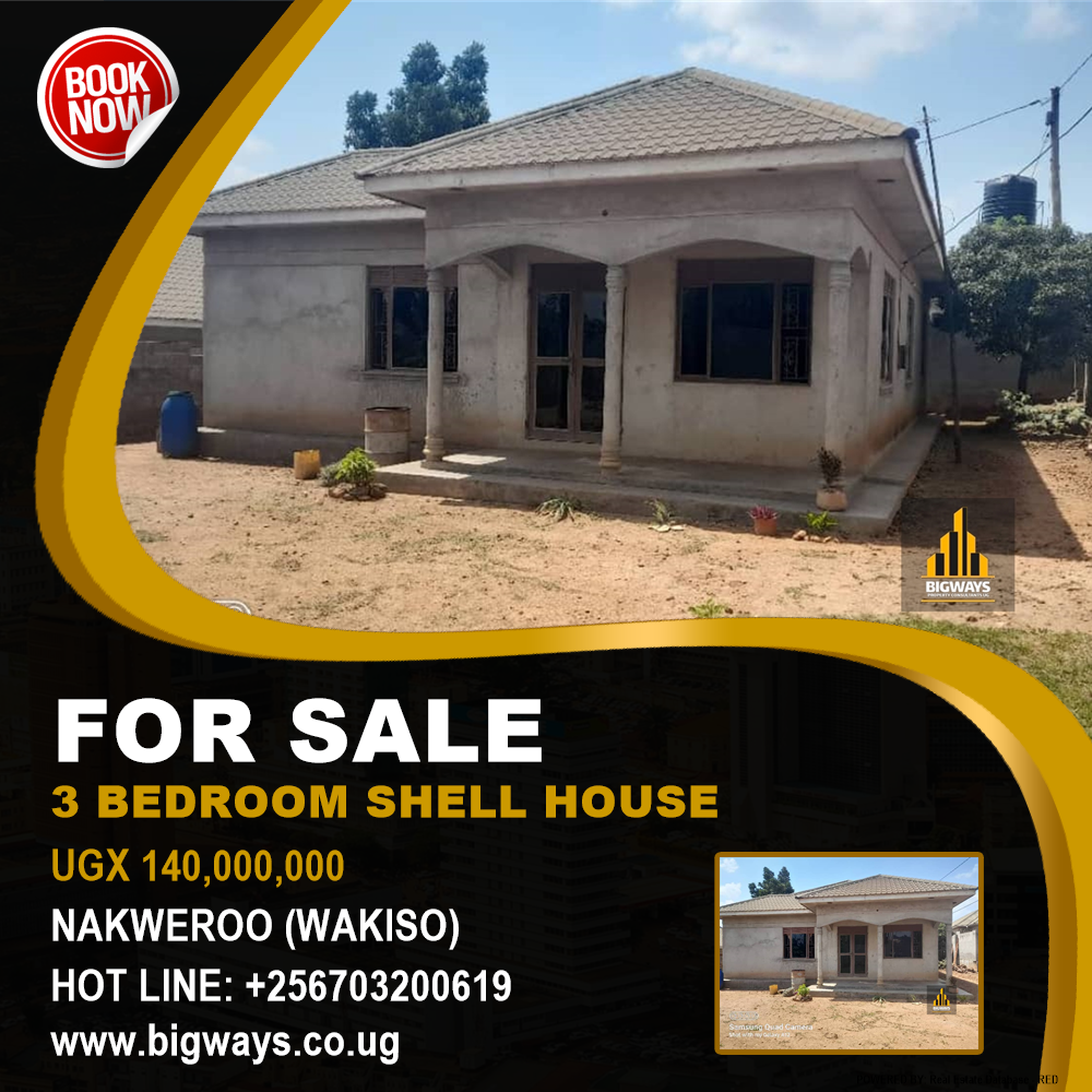 3 bedroom Shell House  for sale in Nakweelo Wakiso Uganda, code: 181773