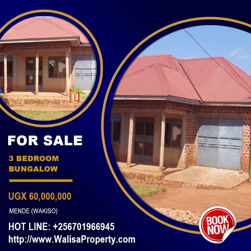 3 bedroom Bungalow  for sale in Mende Wakiso Uganda, code: 181786