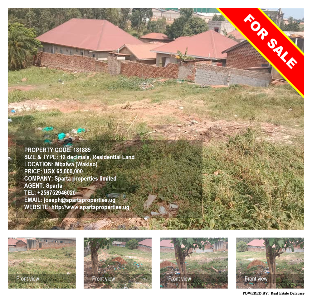 Residential Land  for sale in Mbalwa Wakiso Uganda, code: 181885