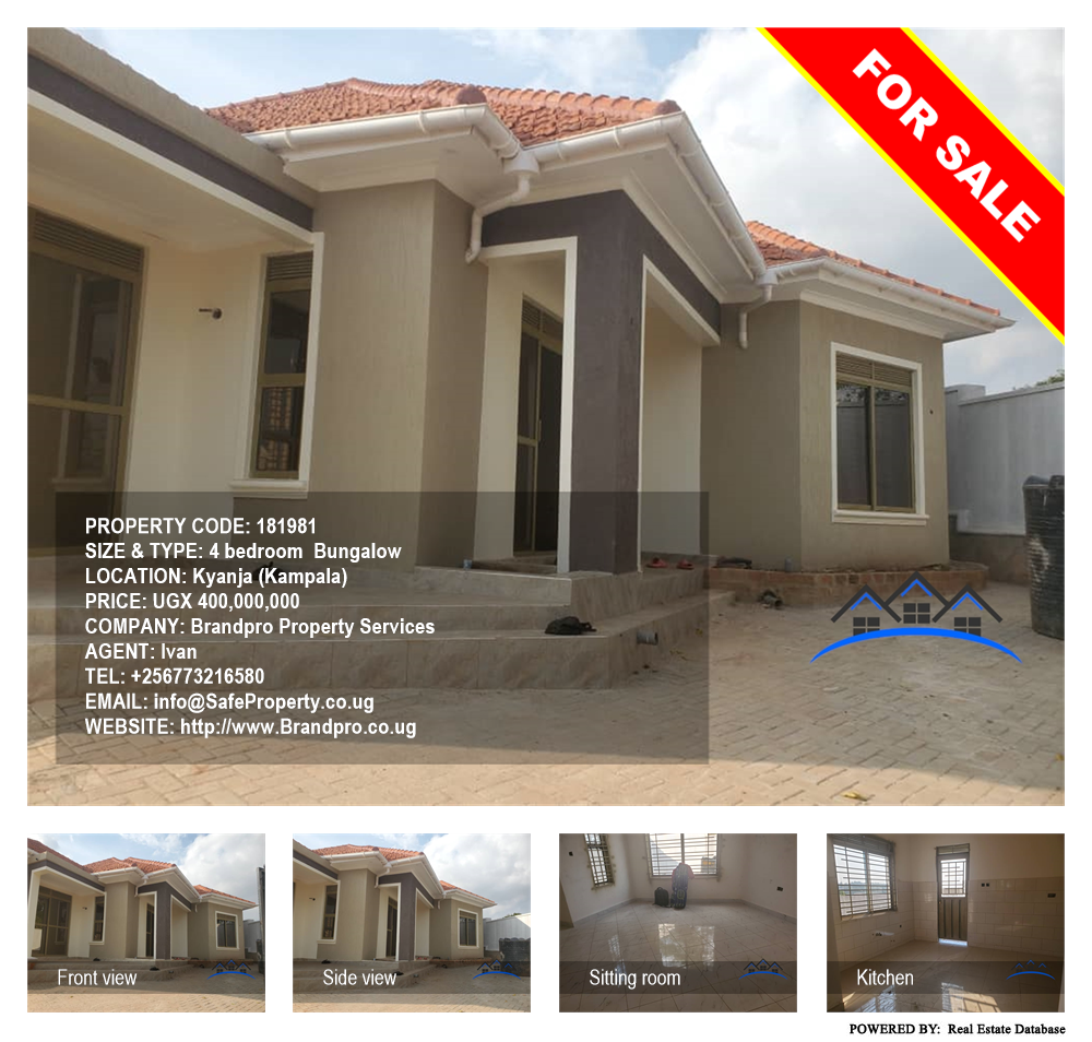 4 bedroom Bungalow  for sale in Kyanja Kampala Uganda, code: 181981