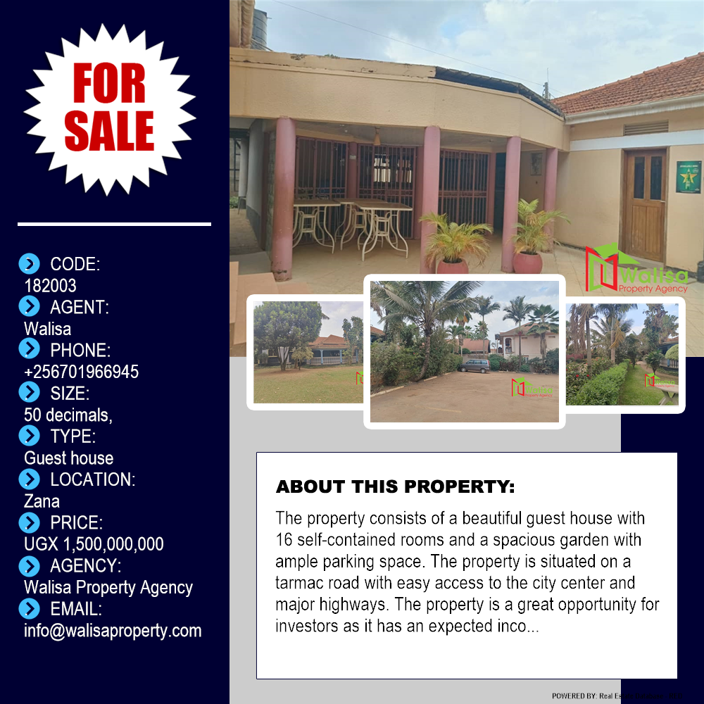 Guest house  for sale in Zana Kampala Uganda, code: 182003