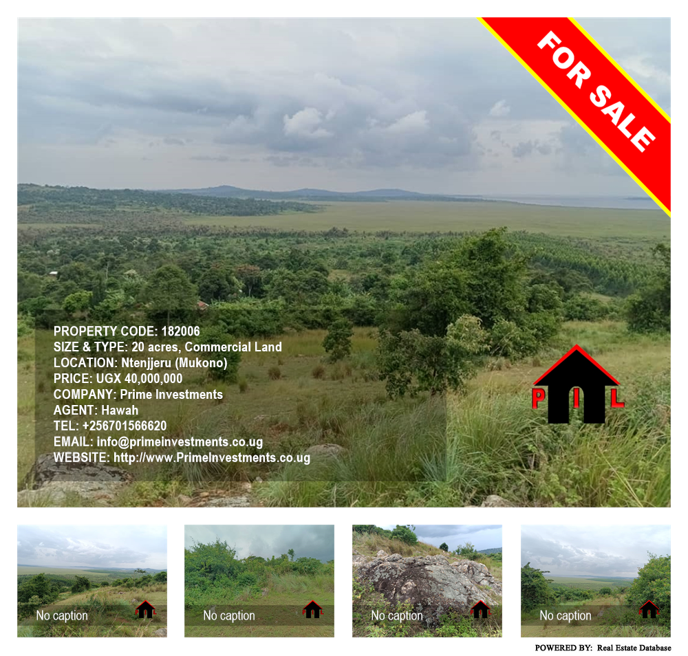 Commercial Land  for sale in Ntenjjeru Mukono Uganda, code: 182006