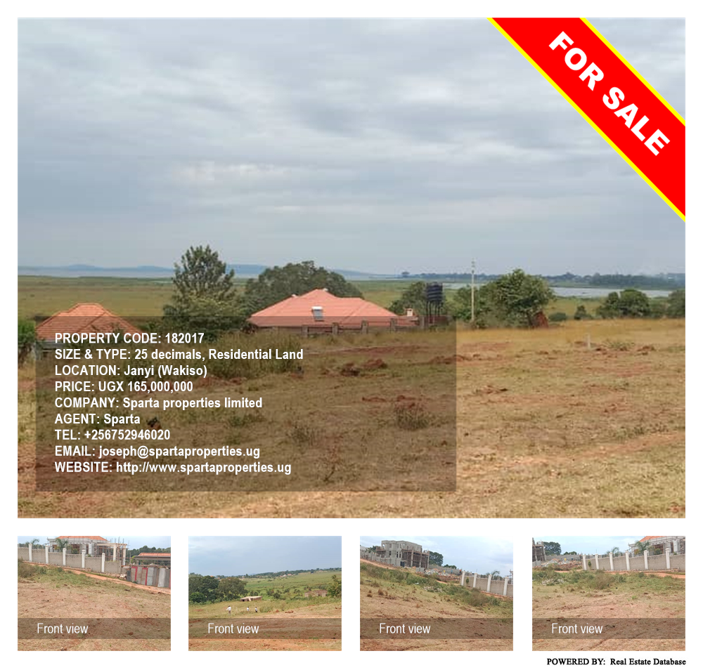 Residential Land  for sale in Janyi Wakiso Uganda, code: 182017