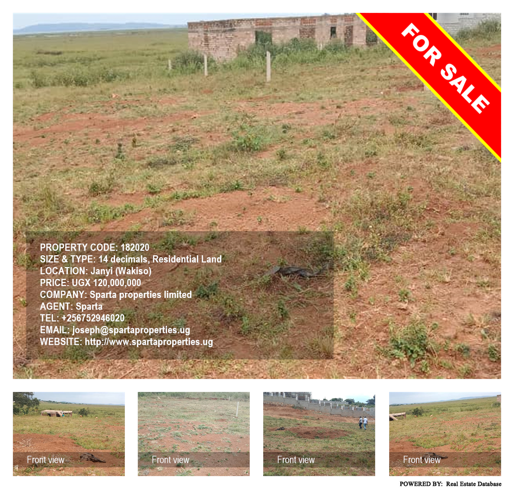 Residential Land  for sale in Janyi Wakiso Uganda, code: 182020