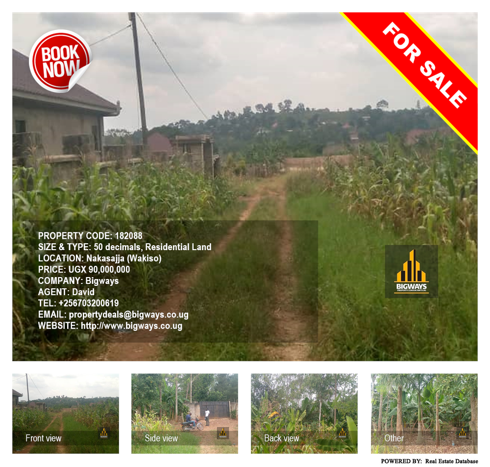 Residential Land  for sale in Nakassajja Wakiso Uganda, code: 182088