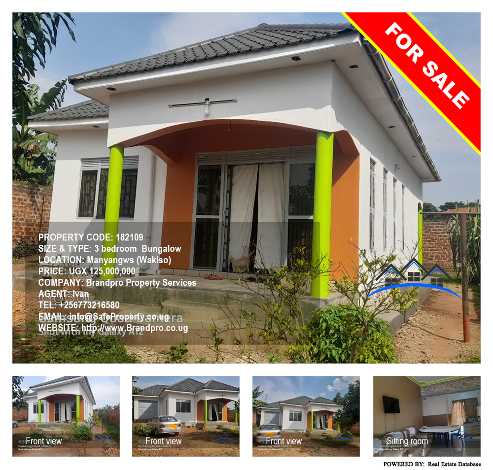 3 bedroom Bungalow  for sale in Manyangws Wakiso Uganda, code: 182109