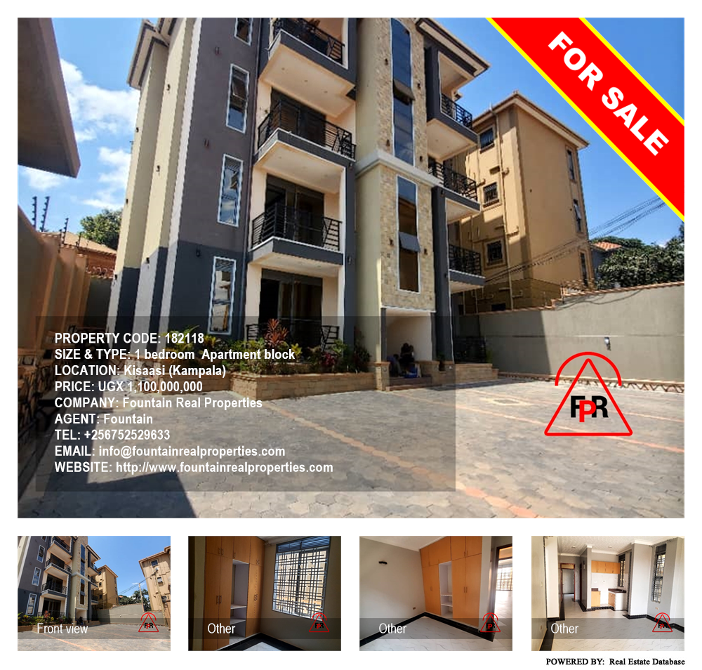 1 bedroom Apartment block  for sale in Kisaasi Kampala Uganda, code: 182118