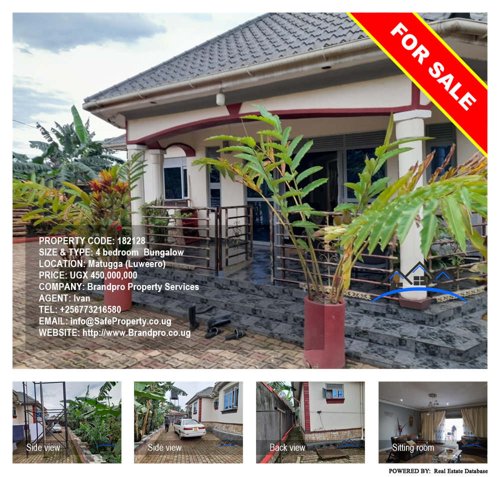 4 bedroom Bungalow  for sale in Matugga Luweero Uganda, code: 182128