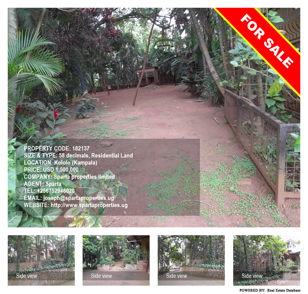 Residential Land  for sale in Kololo Kampala Uganda, code: 182137