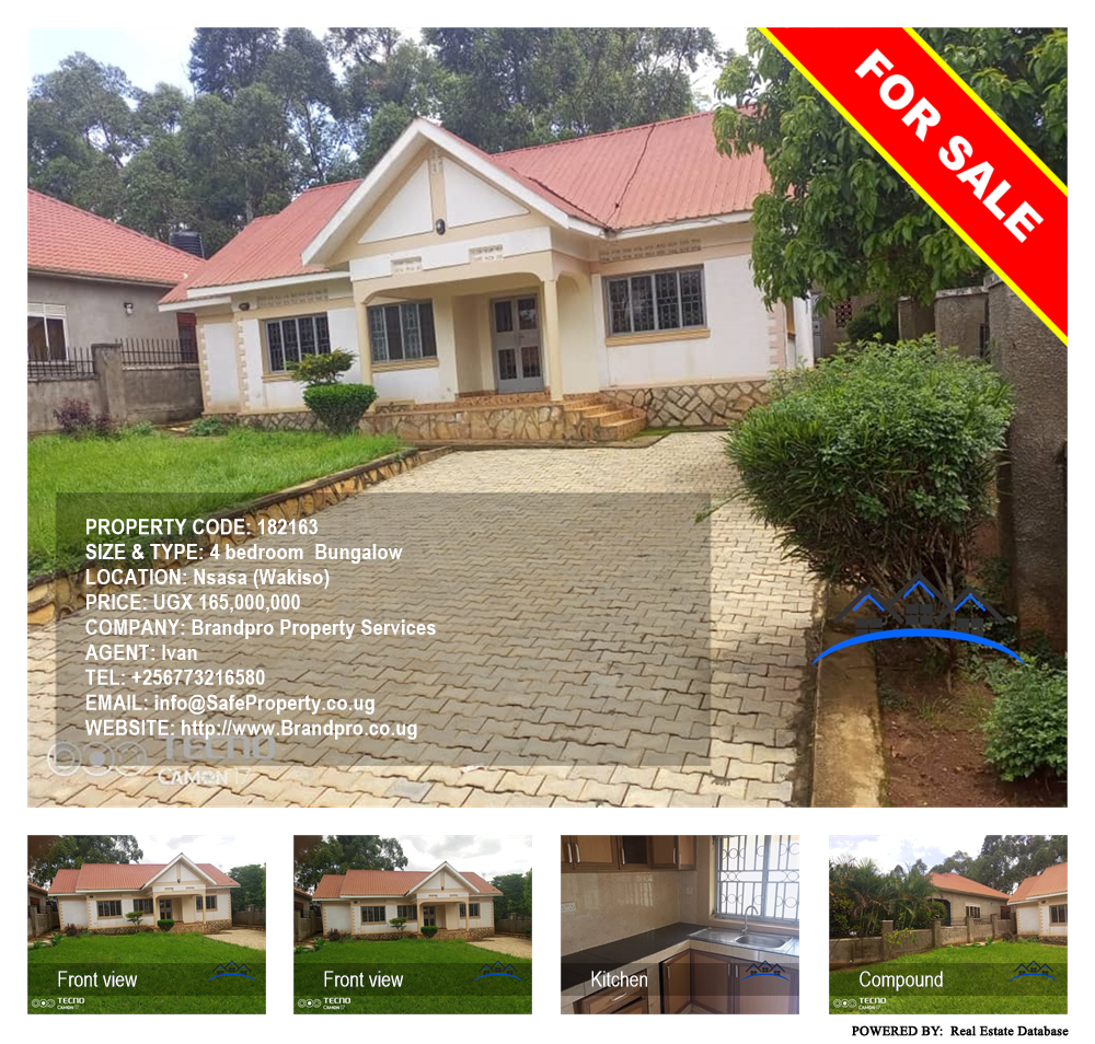 4 bedroom Bungalow  for sale in Nsasa Wakiso Uganda, code: 182163