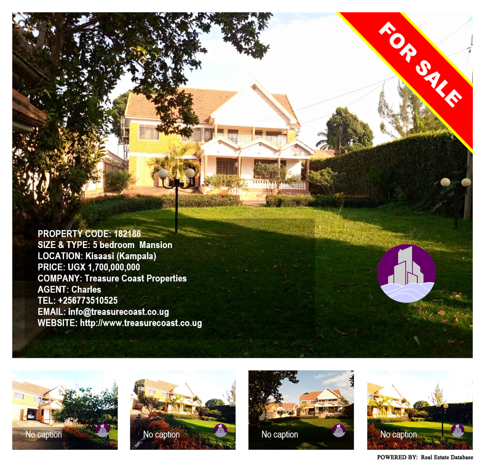 5 bedroom Mansion  for sale in Kisaasi Kampala Uganda, code: 182186