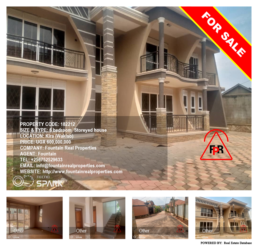 6 bedroom Storeyed house  for sale in Kira Wakiso Uganda, code: 182212