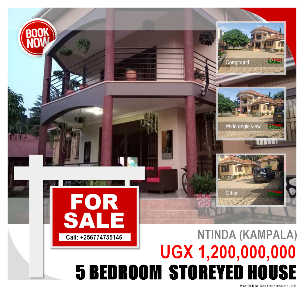 5 bedroom Storeyed house  for sale in Ntinda Kampala Uganda, code: 182275