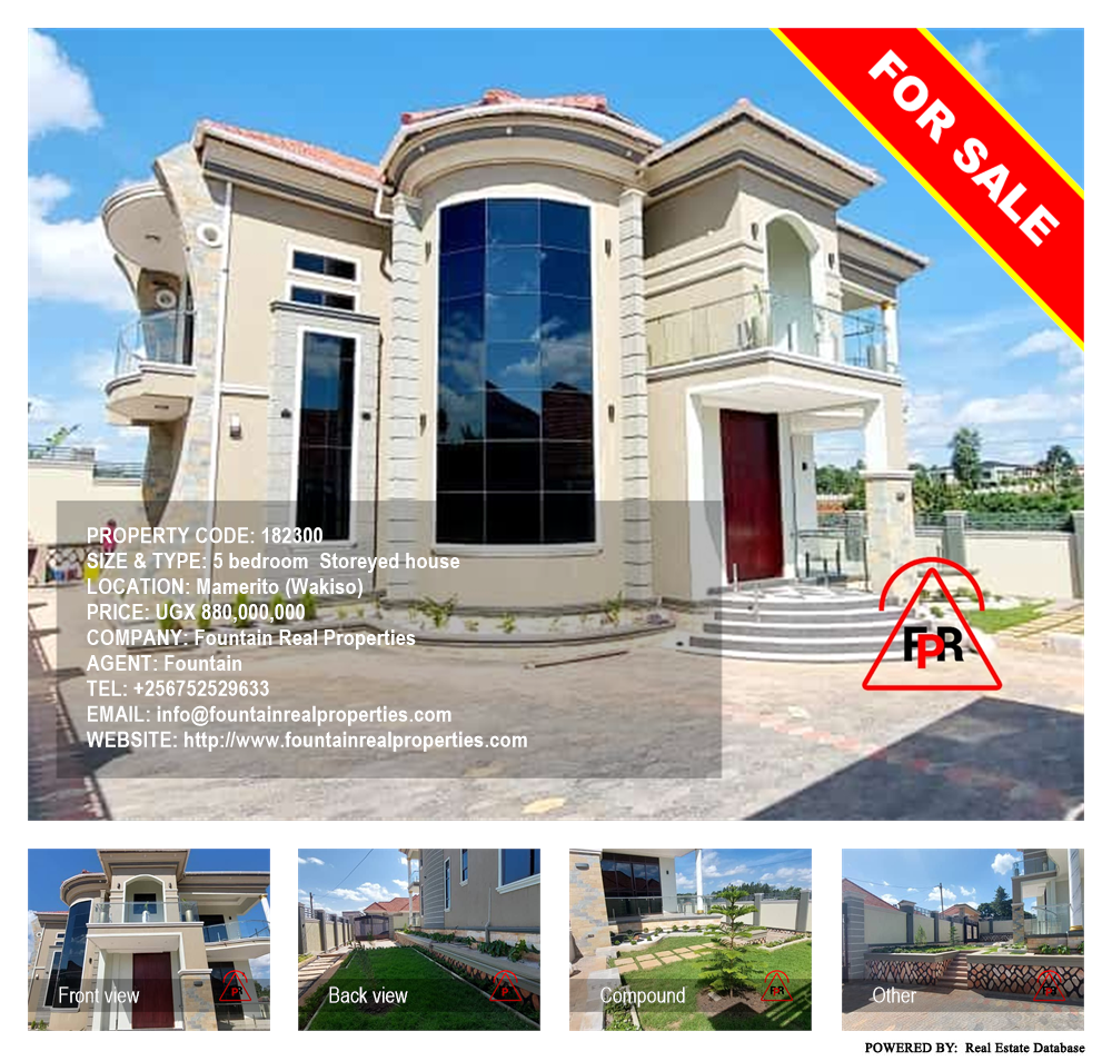 5 bedroom Storeyed house  for sale in Mamerito Wakiso Uganda, code: 182300