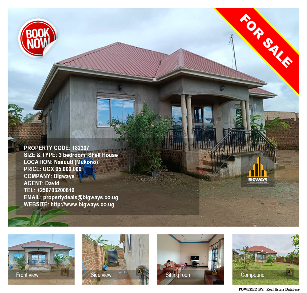 3 bedroom Shell House  for sale in Nasuuti Mukono Uganda, code: 182307