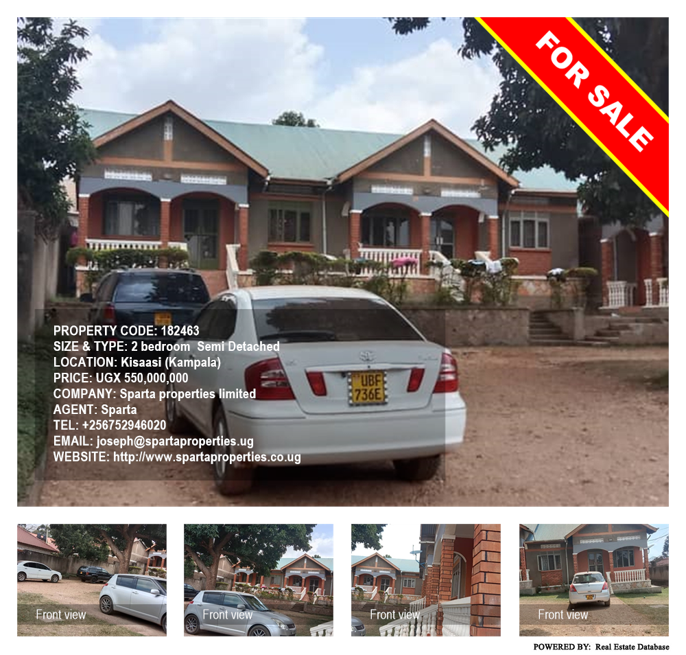 2 bedroom Semi Detached  for sale in Kisaasi Kampala Uganda, code: 182463