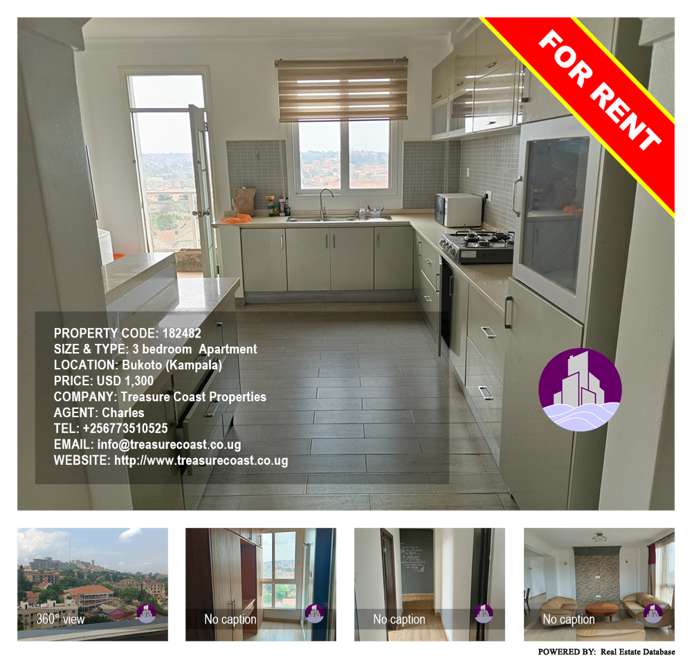3 bedroom Apartment  for rent in Bukoto Kampala Uganda, code: 182482