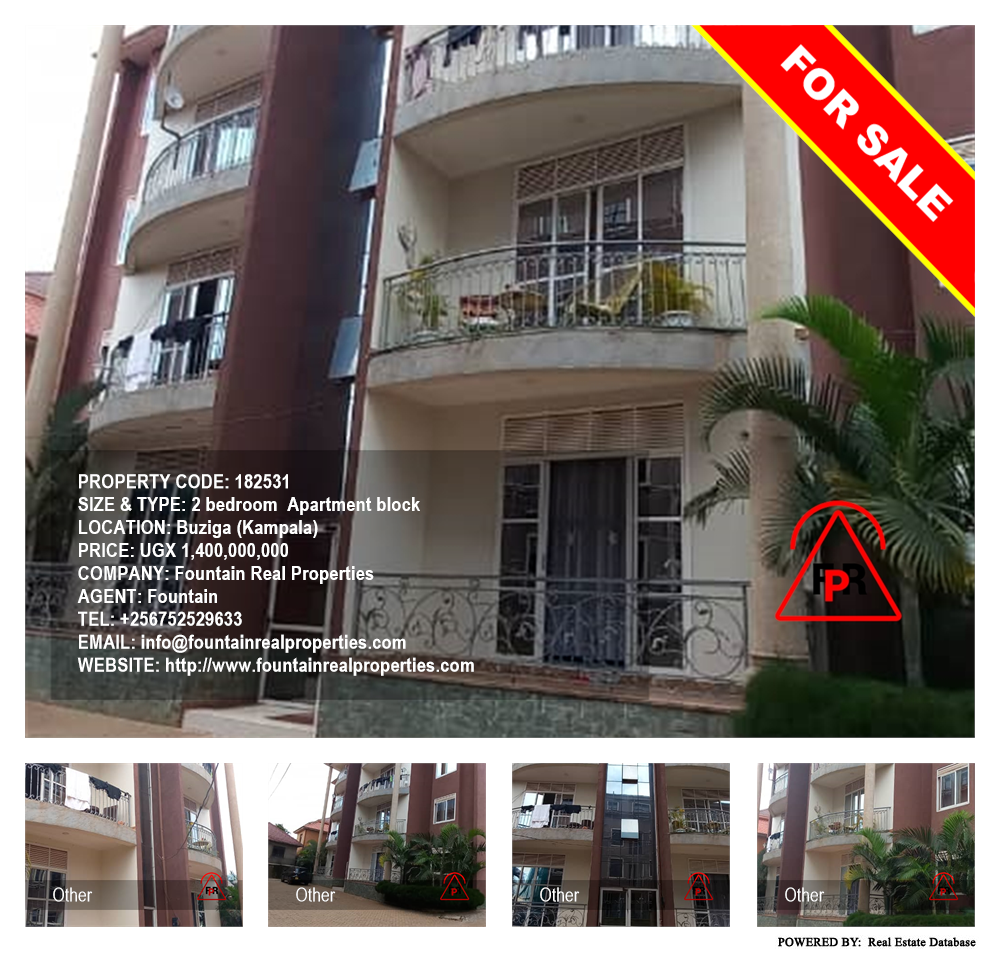 2 bedroom Apartment block  for sale in Buziga Kampala Uganda, code: 182531