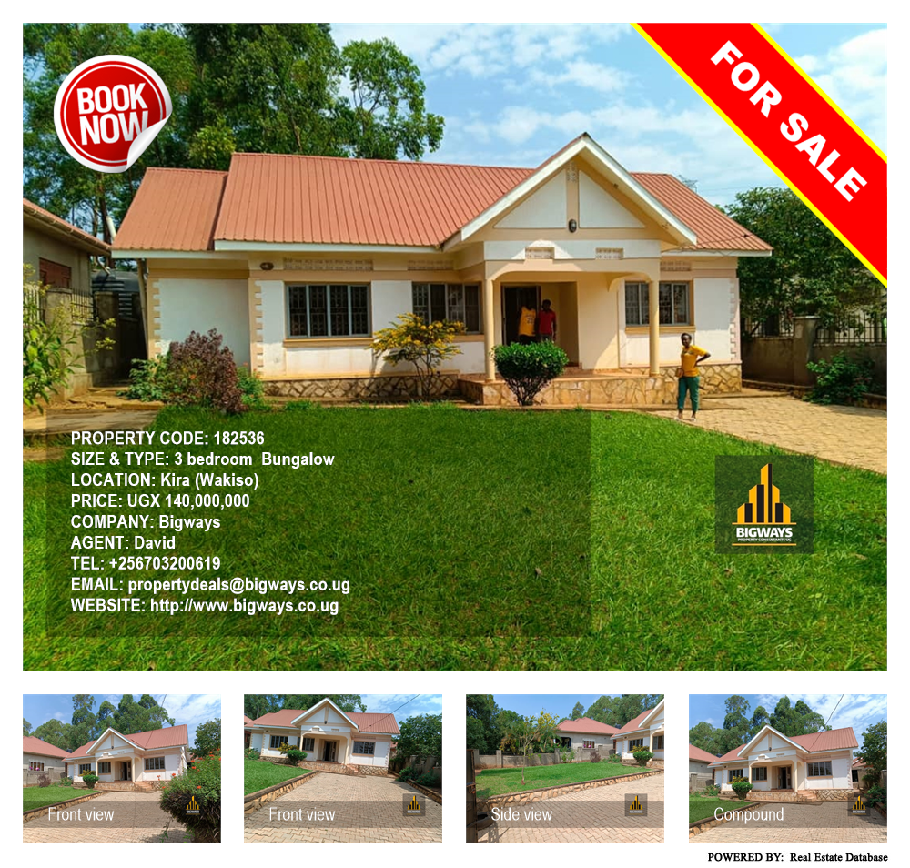 3 bedroom Bungalow  for sale in Kira Wakiso Uganda, code: 182536