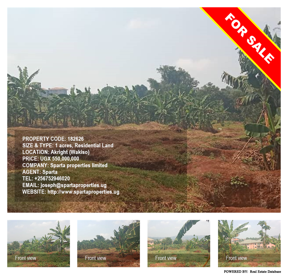 Residential Land  for sale in Akright Wakiso Uganda, code: 182626