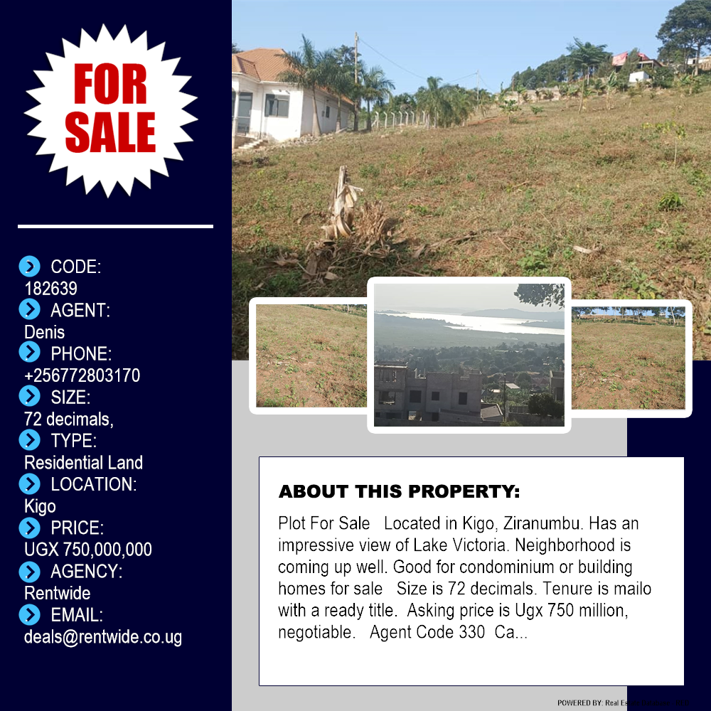 Residential Land  for sale in Kigo Wakiso Uganda, code: 182639