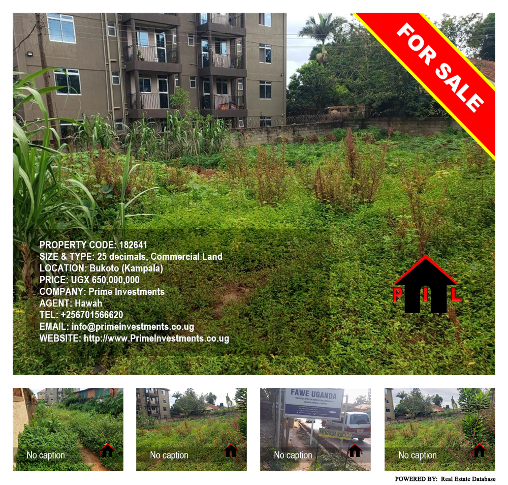 Commercial Land  for sale in Bukoto Kampala Uganda, code: 182641