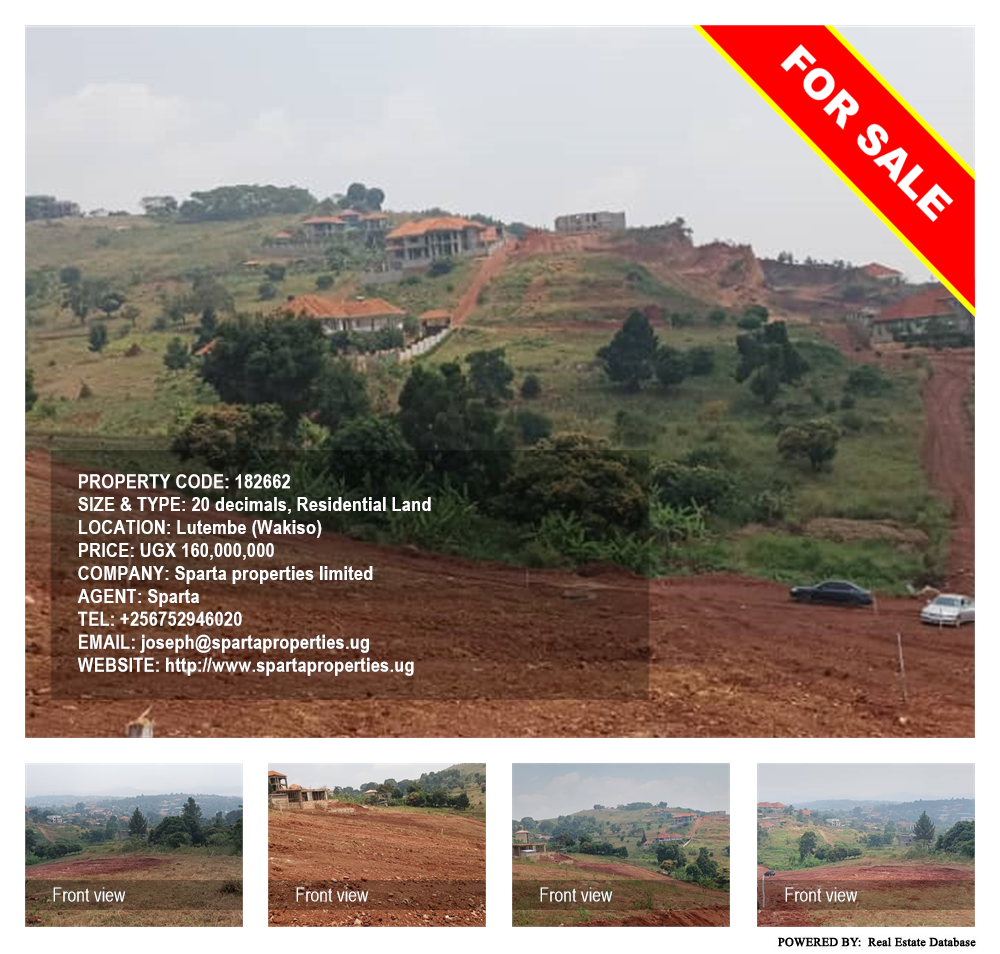 Residential Land  for sale in Lutembe Wakiso Uganda, code: 182662