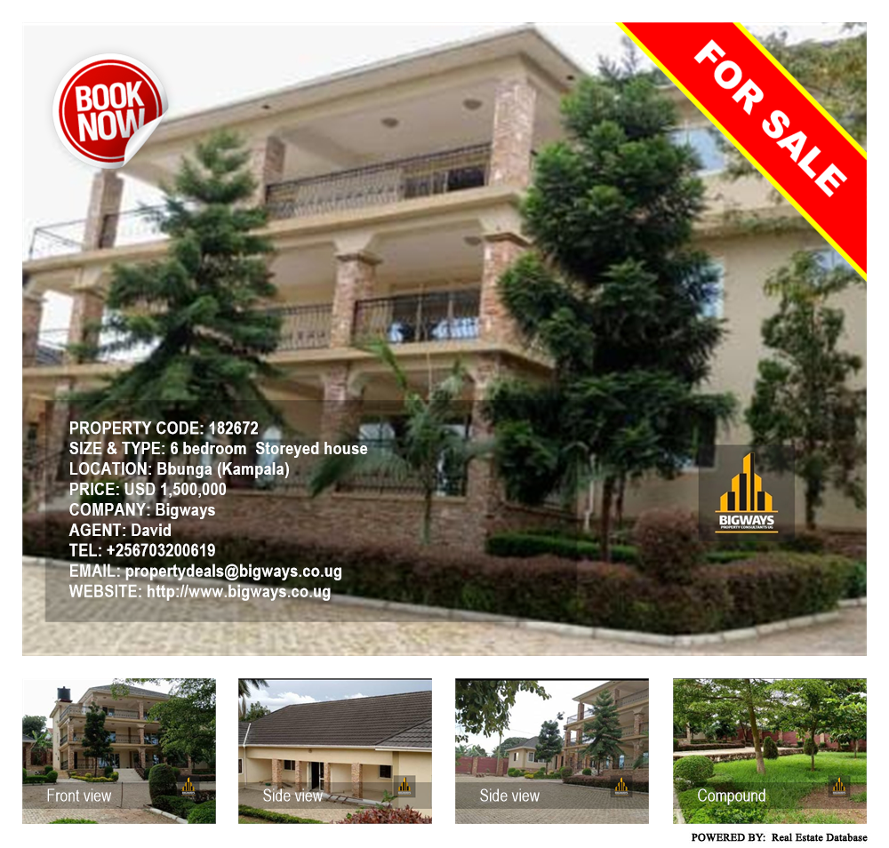 6 bedroom Storeyed house  for sale in Bbunga Kampala Uganda, code: 182672