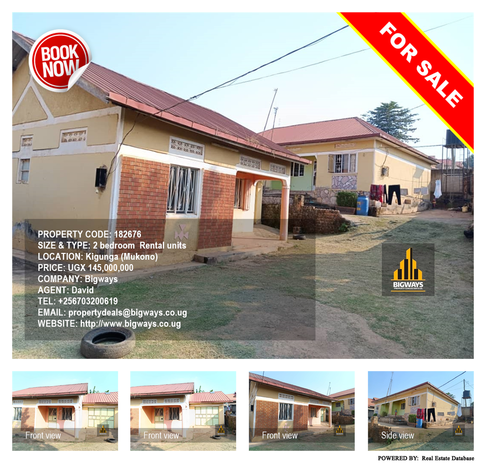 2 bedroom Rental units  for sale in Kigunga Mukono Uganda, code: 182676