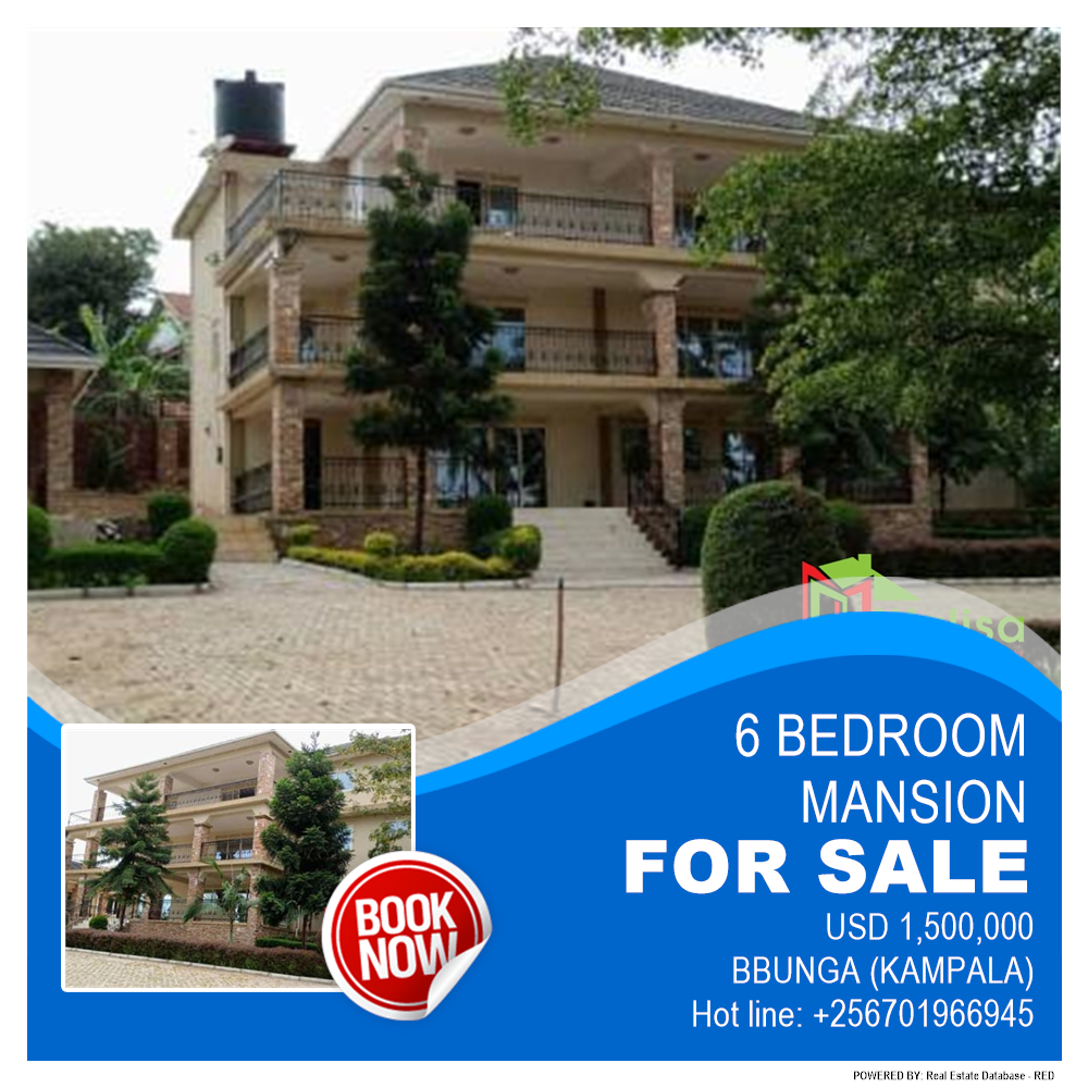 6 bedroom Mansion  for sale in Bbunga Kampala Uganda, code: 182685