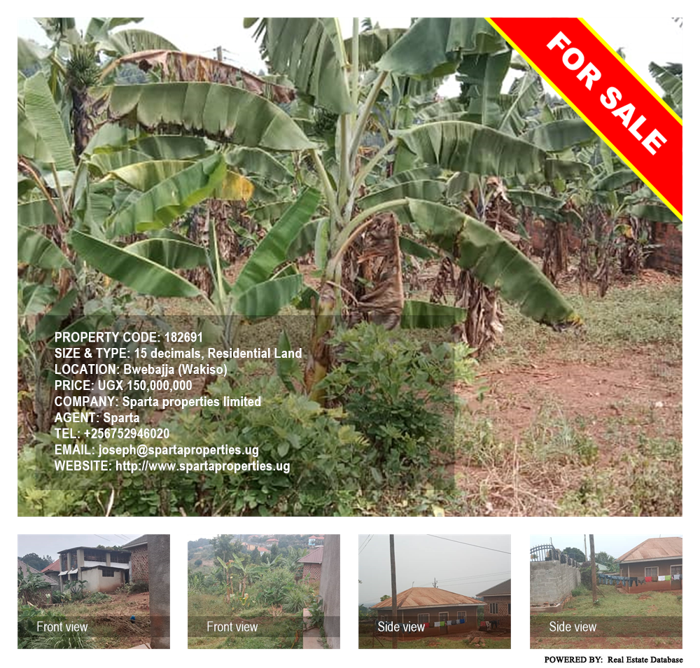 Residential Land  for sale in Bwebajja Wakiso Uganda, code: 182691