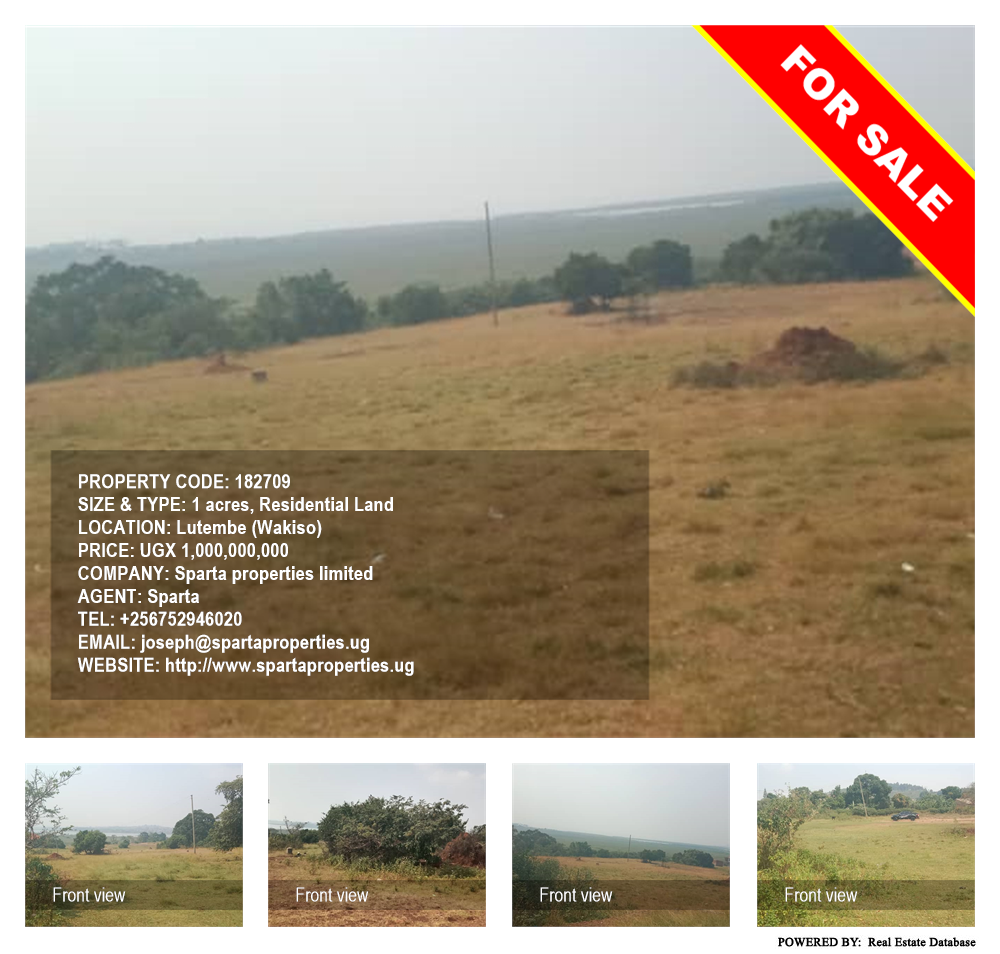 Residential Land  for sale in Lutembe Wakiso Uganda, code: 182709