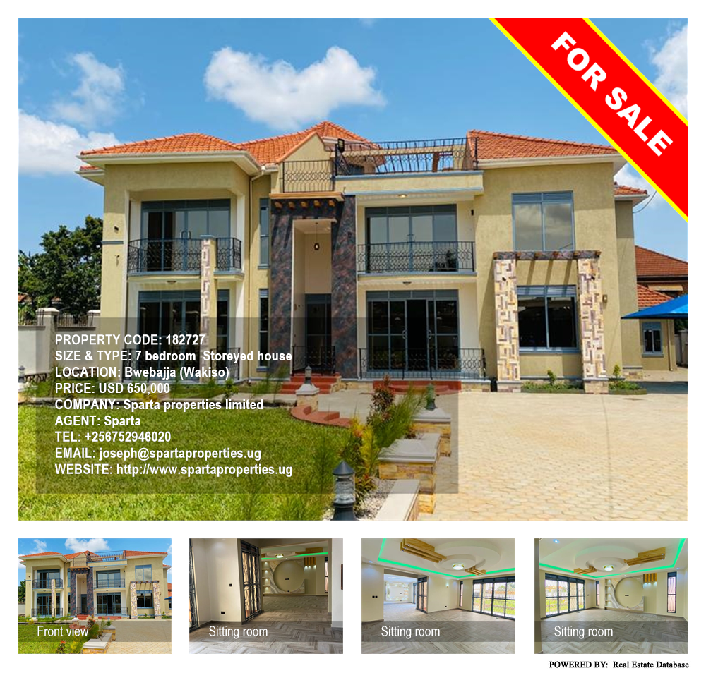 7 bedroom Storeyed house  for sale in Bwebajja Wakiso Uganda, code: 182727