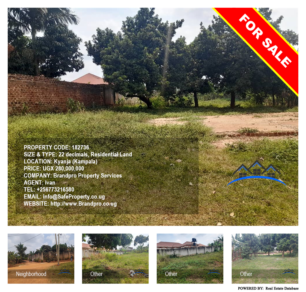 Residential Land  for sale in Kyanja Kampala Uganda, code: 182736