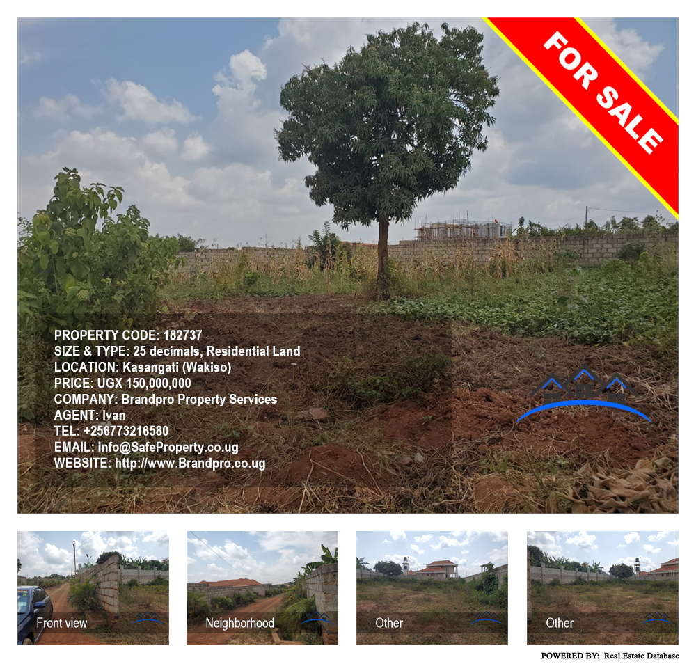 Residential Land  for sale in Kasangati Wakiso Uganda, code: 182737